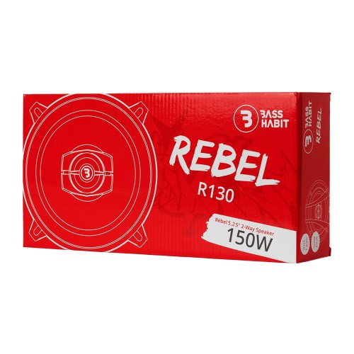 BASS HABIT REBEL R130, 13 CM KOAKSIALINIAI AUTOMOBILINIAI GARSIAKALBIAI BASS HABIT REBEL R130, 13 CM KOAKSIALINIAI AUTOMOBILINIAI GARSIAKALBIAI