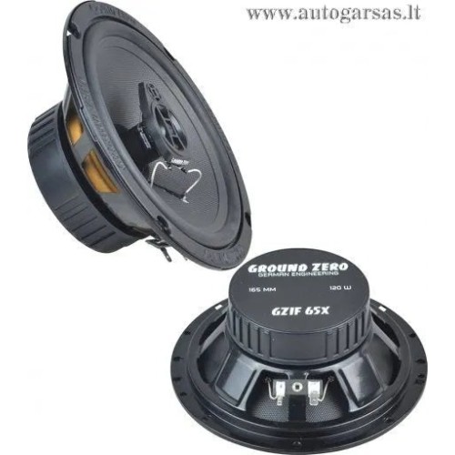 GARSIAKALBIAI GROUND ZERO IRIDIUM GZIF 65X 16,5 CM, KOAKSIALINIAI, 120W, 2-JŲ JUOSTŲ