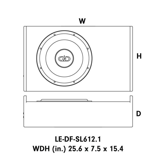 DD AUDIO LE-DF-SL612-D2, ŽEMŲ DAŽNIŲ GARSIAKALBIS DĖŽĖJE, 600 W DD AUDIO LE-DF-SL612-D2, ŽEMŲ DAŽNIŲ GARSIAKALBIS DĖŽĖJE, 600 W