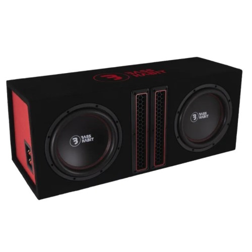 BASS HABIT PLAY 2 P2212 2 X12, 2000W AUTOMOBILINĖ ŽEMŲ DAŽNIŲ GARSO KOLONĖLĖ