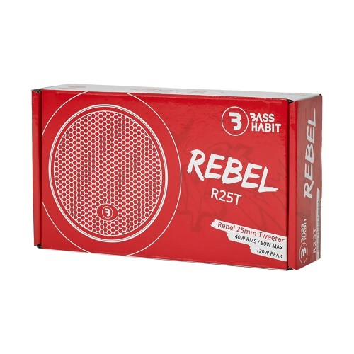 BASS HABIT REBEL R25T, AUTOMOBILINIAI AUKŠTŲ DAŽNIŲ GARSIAKALBIAI BASS HABIT REBEL R25T, AUTOMOBILINIAI AUKŠTŲ DAŽNIŲ GARSIAKALBIAI