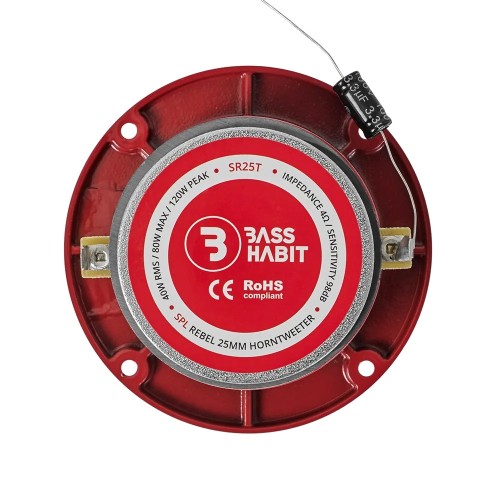 BASS HABIT REBEL SR25T, AUTOMOBILINIAI AUKŠTŲ DAŽNIŲ GARSIAKALBIAI BASS HABIT REBEL SR25T, AUTOMOBILINIAI AUKŠTŲ DAŽNIŲ GARSIAKALBIAI
