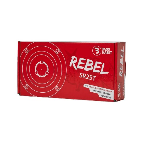 BASS HABIT REBEL SR25T, AUTOMOBILINIAI AUKŠTŲ DAŽNIŲ GARSIAKALBIAI BASS HABIT REBEL SR25T, AUTOMOBILINIAI AUKŠTŲ DAŽNIŲ GARSIAKALBIAI