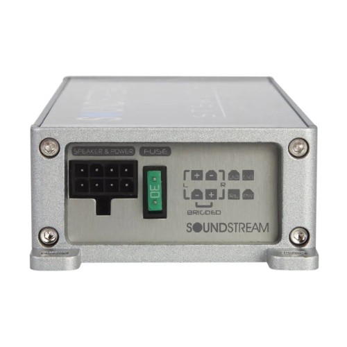 SOUNDSTREAM ST 2.500D, ITIN KOMPAKTIŠKAS AUTOMOBILINIS STIPRINTUVAS 2X75W MARINE