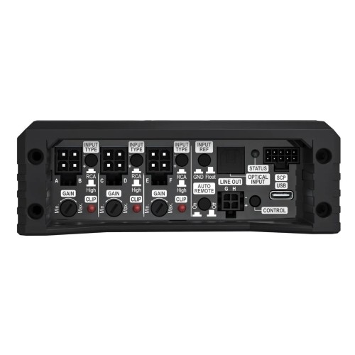 HELIX AMPLIFY 206 DSP, 6-IŲ KANALŲ AUTOMOBILINIS STIPRINTUVAS SU 8-IŲ KANALŲ DSP