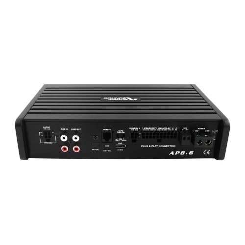 SOUNDMAGUS AP8.6, SKAITMENINIS INTEGRUOTAS AUTOMOBILINIS STIPRINTUVAS- SIGNALŲ PROCESORIUS