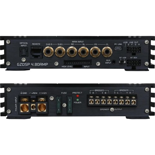GROUND ZERO GZDSP 4.80AMP, 4-RIŲ KANALŲ STIPRINTUVAS SU DSP