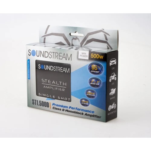 SOUNDSTREAM ST1.500D, ITIN KOMPAKTIŠKAS AUTOMOBILINIS STIPRINTUVAS SOUNDSTREAM ST1.500D, ITIN KOMPAKTIŠKAS AUTOMOBILINIS STIPRINTUVAS