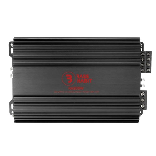 BASS HABIT REBEL RA800W, 4-RIŲ KANALŲ AUTOMOBILINIS GARSO STIPRINTUVAS
