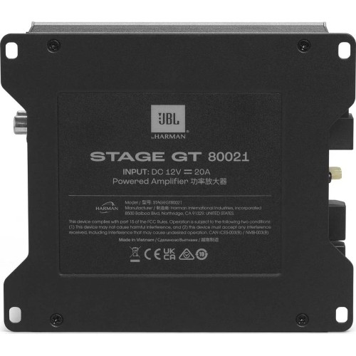 JBL, STAGE GT 80021, 2-KANALŲ, 2X80W, AUTOMOBILINIS GARSO STIPRI JBL, STAGE GT 80021, 2-KANALŲ, 2X80W, AUTOMOBILINIS GARSO STIPRI