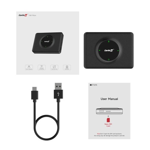 CARLINKIT WIRELESS CARPLAY ANDROID AUTO MINI BOX, ANDROID AUTO- CARPLAY ADAPTERIS SKIRTA TESLA AUTOMOBILIAMS