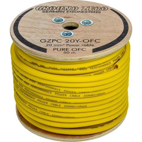 GROUND ZERO 20 MM² AUKŠTOS KOKYBĖS OFC MAITINIMO LAIDAS 50M – GELTONAS