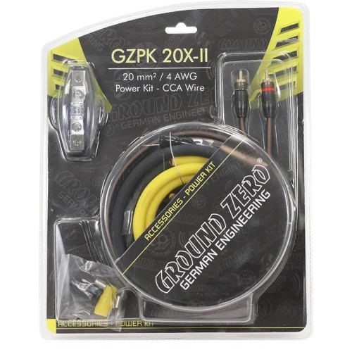 GROUND ZERO GZPK 20X-II, 20 MM² KABELIŲ RINKINYS STIPRINTUVO PAJUNGIMUI GROUND ZERO GZPK 20X-II, 20 MM² KABELIŲ RINKINYS STIPRINTUVO PAJUNGIMUI