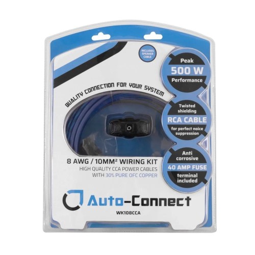 AUTO CONNECT WK108CCA, 30/70 OFC/CCA 10 MM² / 8 AWG, LAIDŲ RINKINYS STIPRINTUVUI AUTO CONNECT WK108CCA, 30/70 OFC/CCA 10 MM² / 8 AWG, LAIDŲ RINKINYS STIPRINTUVUI
