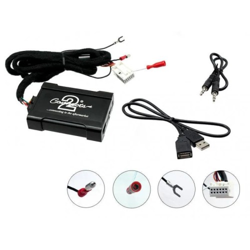 AUTOMOBILINIS USB/SD ADAPTERIS CTAVGUSB009, SKIRTAS VW 12-PIN QUADLOCK