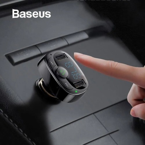 AUTOMOBILINIS ĮKROVIKLIS FM SIŲSTUVAS „AUX“ MODULIATORIUS „BLUETOOTH“ LAISVŲ RANKŲ ĮRANGA BASEUS S09A T-TYPE DUAL USB AUTOMOBILINIS ĮKROVIKLIS FM SIŲSTUVAS „AUX“ MODULIATORIUS „BLUETOOTH“ LAISVŲ RANKŲ ĮRANGA BASEUS S09A T-TYPE DUAL USB