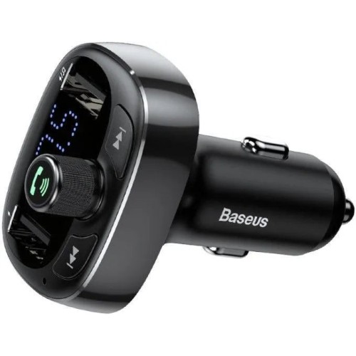 AUTOMOBILINIS ĮKROVIKLIS FM SIŲSTUVAS „AUX“ MODULIATORIUS „BLUETOOTH“ LAISVŲ RANKŲ ĮRANGA BASEUS S09 T-TYPE DUAL USB AUTOMOBILINIS ĮKROVIKLIS FM SIŲSTUVAS „AUX“ MODULIATORIUS „BLUETOOTH“ LAISVŲ RANKŲ ĮRANGA BASEUS S09 T-TYPE DUAL USB