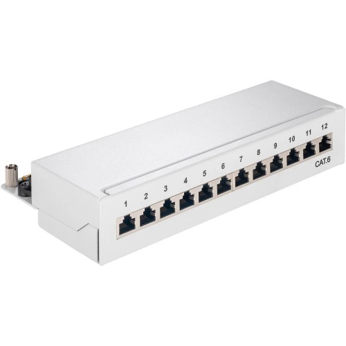 GOOBAY CAT 6 MINI/DESKTOP PATCH PANEL, 12 JUNGČIŲ BLOKAS