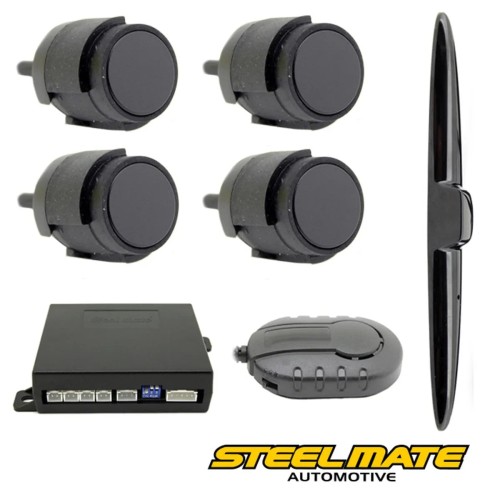 STEEL MATE PTS400M8-F BTI, JUODA MATINĖ, PRIEKIO PARKAVIMO SISTEM