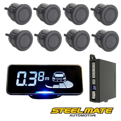 STEEL MATE PTS800V2 PARKAVIMO SISTEMA PRIEKIUI IR GALUI