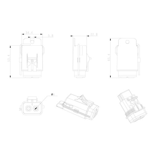 AMPIRE XSM10, SAUGIKLIŲ LAIKIKLIS (6–10 MM²) SU ATO SAUGIKLIAIS