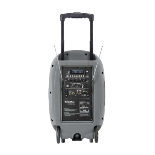 IBIZA SOUND    PORT12VHF-GR-MKII NEŠIOJAMA GARSO KOLONĖLĖ SISTEMA SU AKUMULIATORIUMI BEI 2 BELAIDŽIAIS MIKROFONAIS 